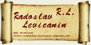 Radoslav Levičanin vizit kartica